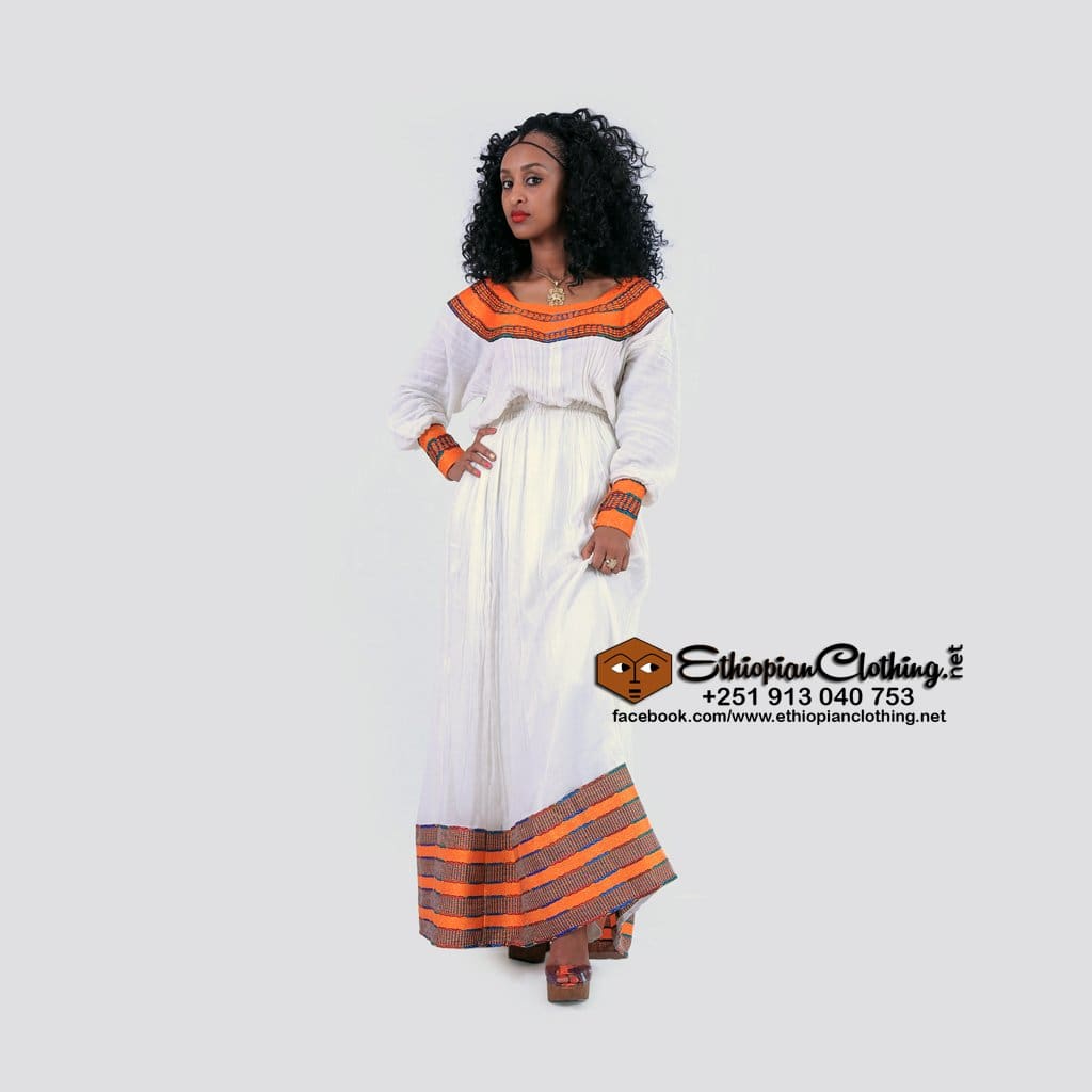Fasika Habesha kemis - Ethiopian Traditional Dress