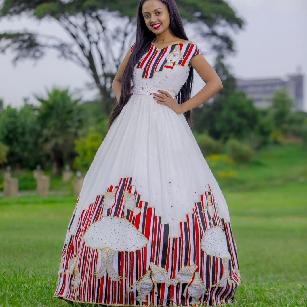 oromo fashion dress Stylish Oromo Dress Elegant Oromo Cultural Dress with Accessories Dress for Irreechaa XXL