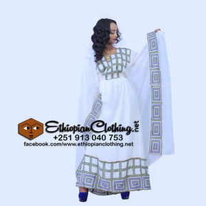 Lula Habesha Dress - Ethiopian Traditional Dress