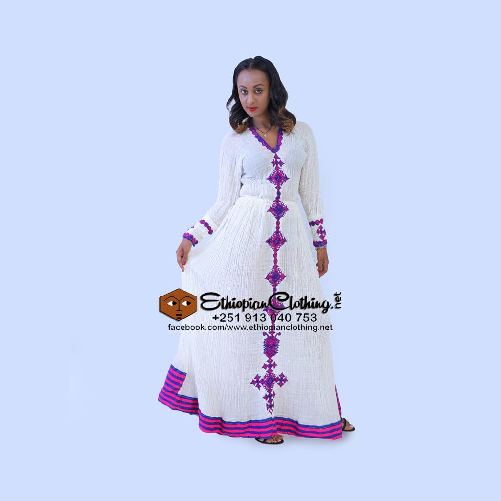 Meaza Habesha Kemis - Ethiopian Traditional Dress