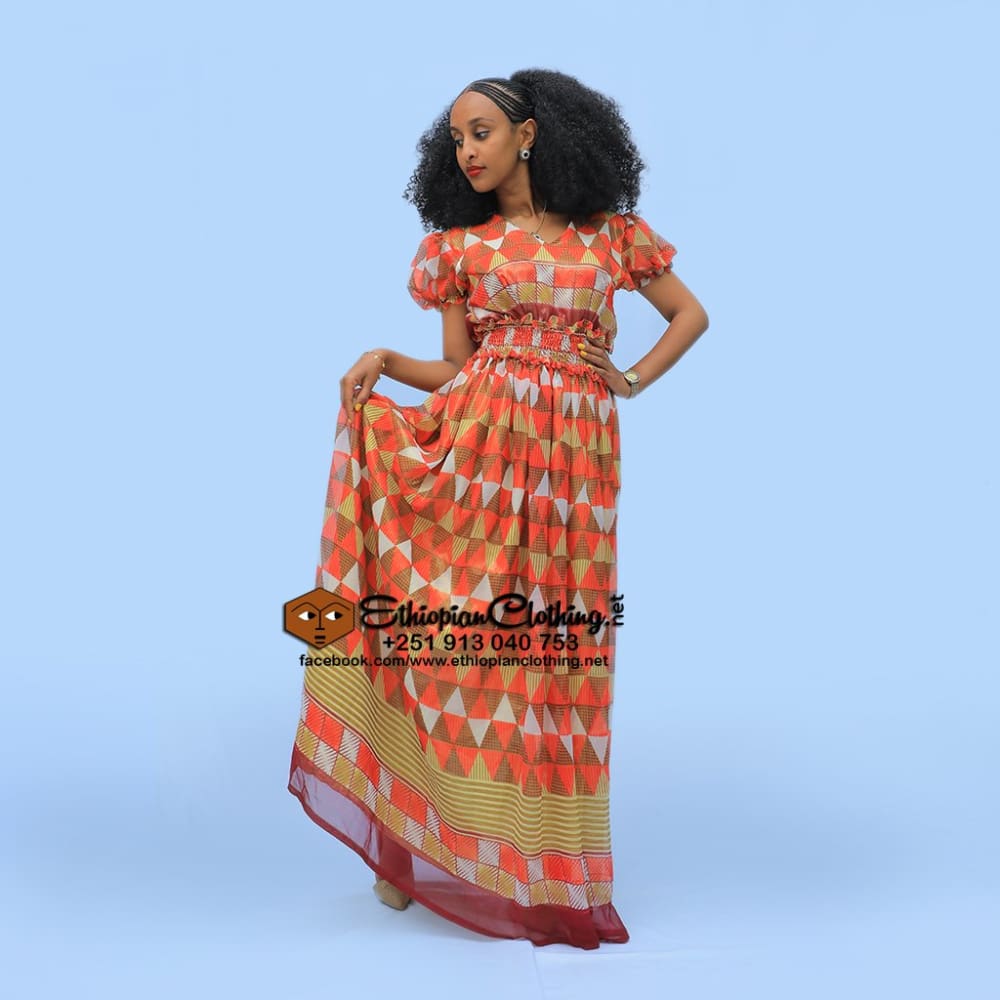 Mebrat Eritrean Chiffon - Ethiopian Traditional Dress