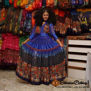 Kidan Ethiopian Chiffon Dress - Ethiopian Traditional Dress
