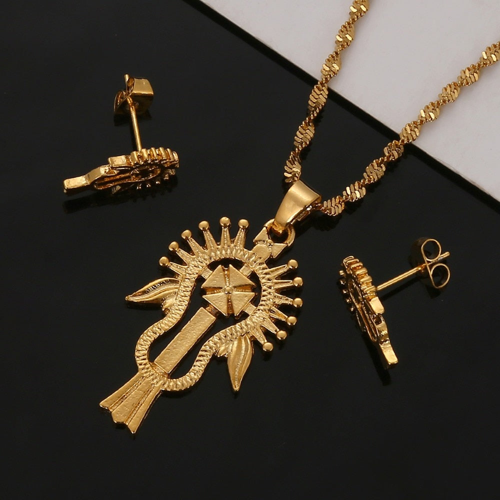 Habesha Coptic cross jewelry - Ethiopian Traditional Dress