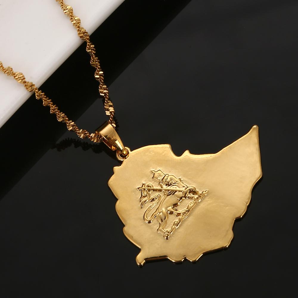 Original Ethiopian Map Necklace for Women/Men - Ethiopian Traditional Dress