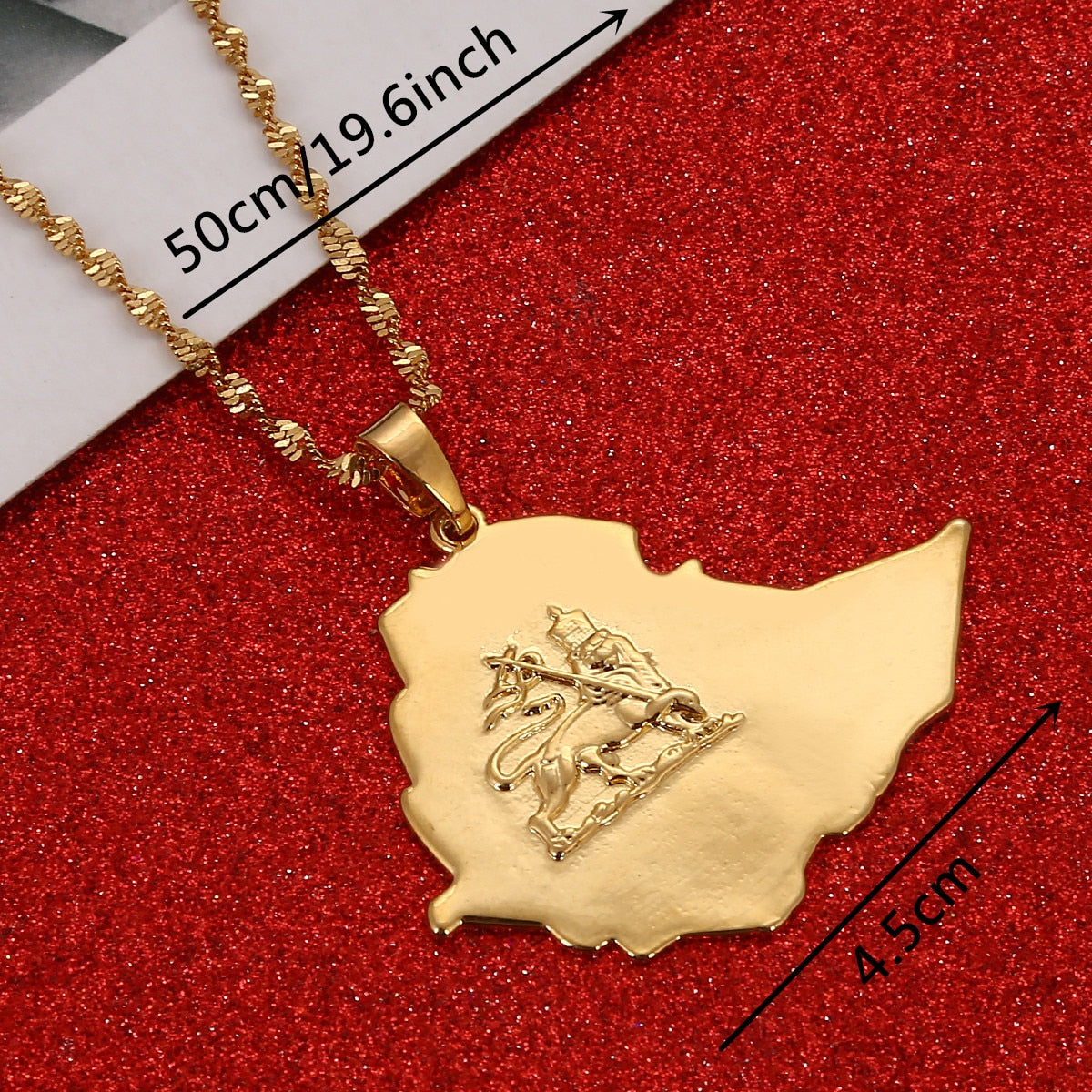 Original Ethiopian Map Necklace for Women/Men - Ethiopian Traditional Dress