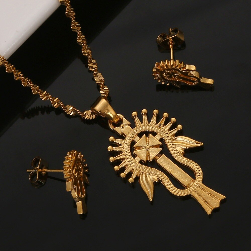 Habesha Gold Color Jewelry Sets - Ethiopian Traditional Dress