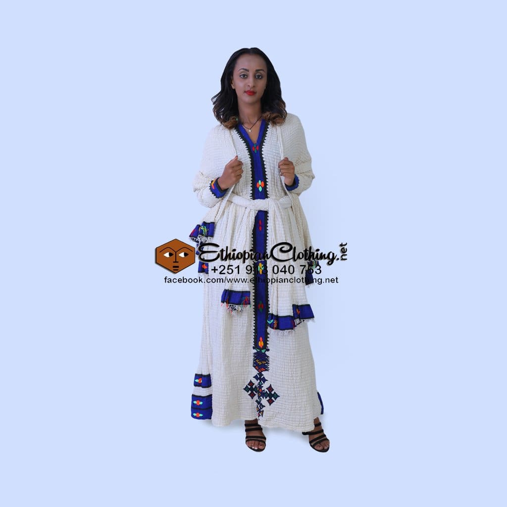 Readymade Rediet Habesha Kemis - Ethiopian Traditional Dress