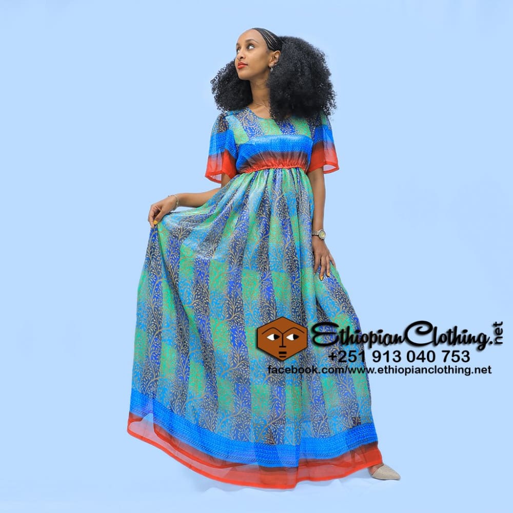 Rekik Traditional chiffon - Ethiopian Traditional Dress