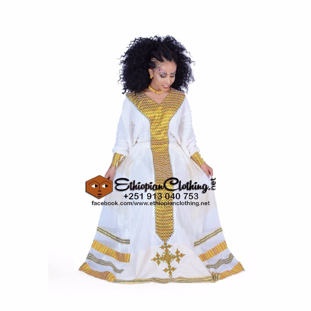 Sanka Habesha Kemis - Ethiopian Traditional Dress