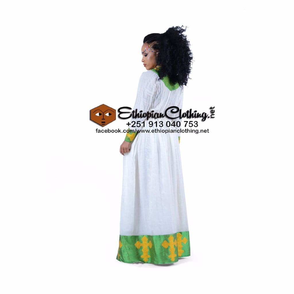 Taitu traditional habesha kemis - Ethiopian Traditional Dress