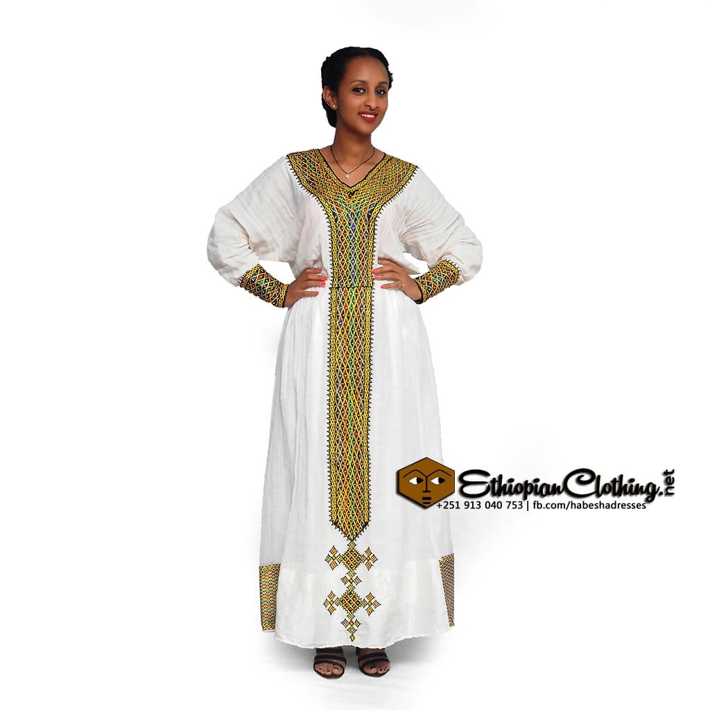Wukro Cultural Habesha Dress - Ethiopian Traditional Dress