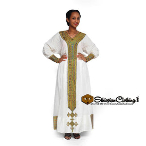 Wukro Cultural Habesha Dress - Ethiopian Traditional Dress