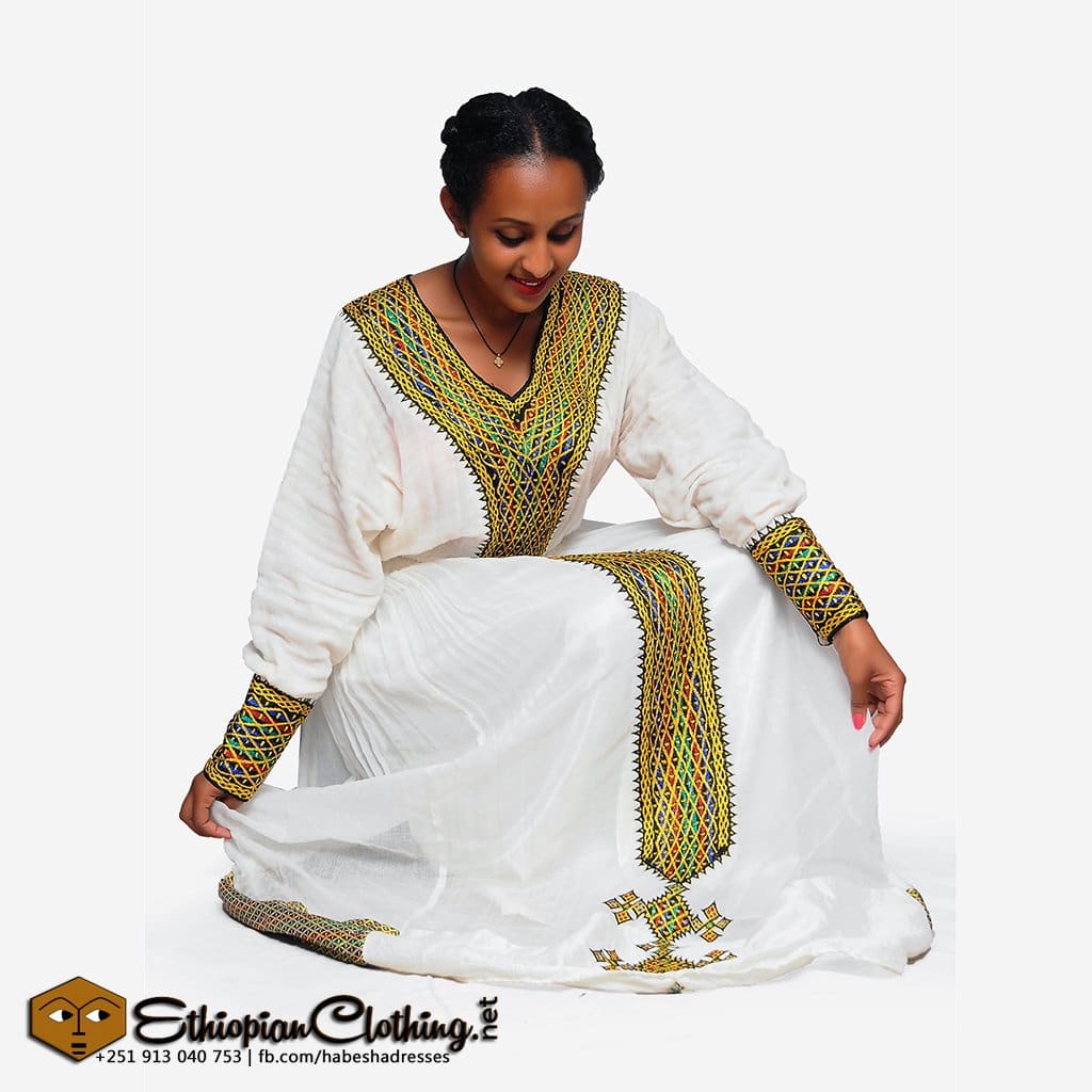 Wukro Cultural Habesha Dress - Ethiopian Traditional Dress