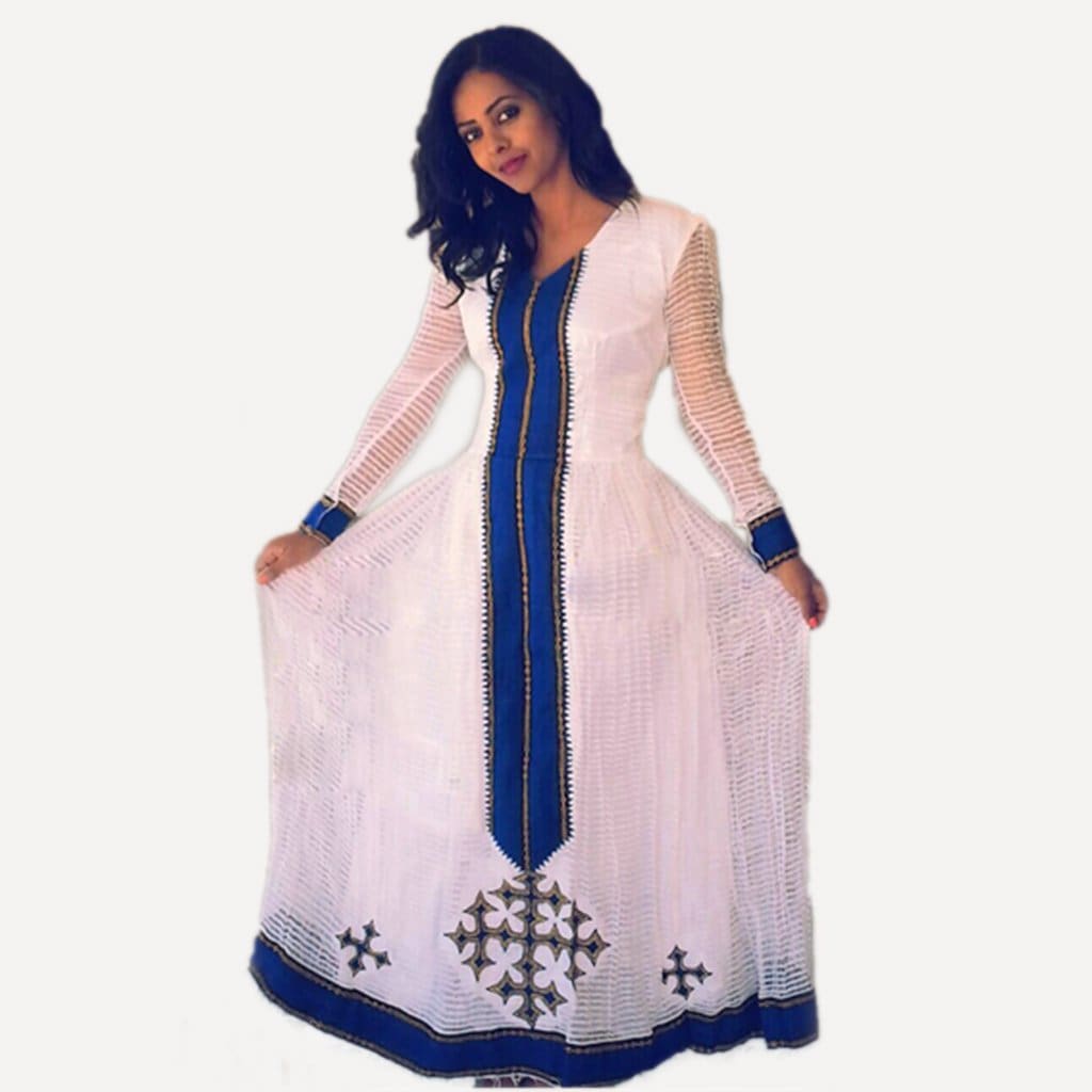 Zerzer doka Habesha dress - Ethiopian Traditional Dress